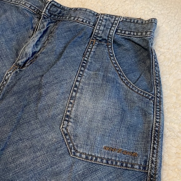 DKNY Jeans A Line Blue Denim Skirt Size 8 - Picture 2 of 8